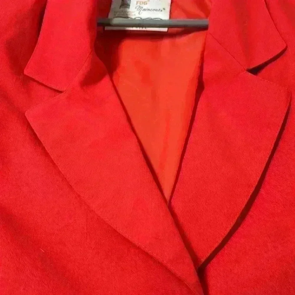 Vintage 1970’s London Fog Maincoats Red Trench Coat Size 10 P Made In USA - Picture 13 of 14